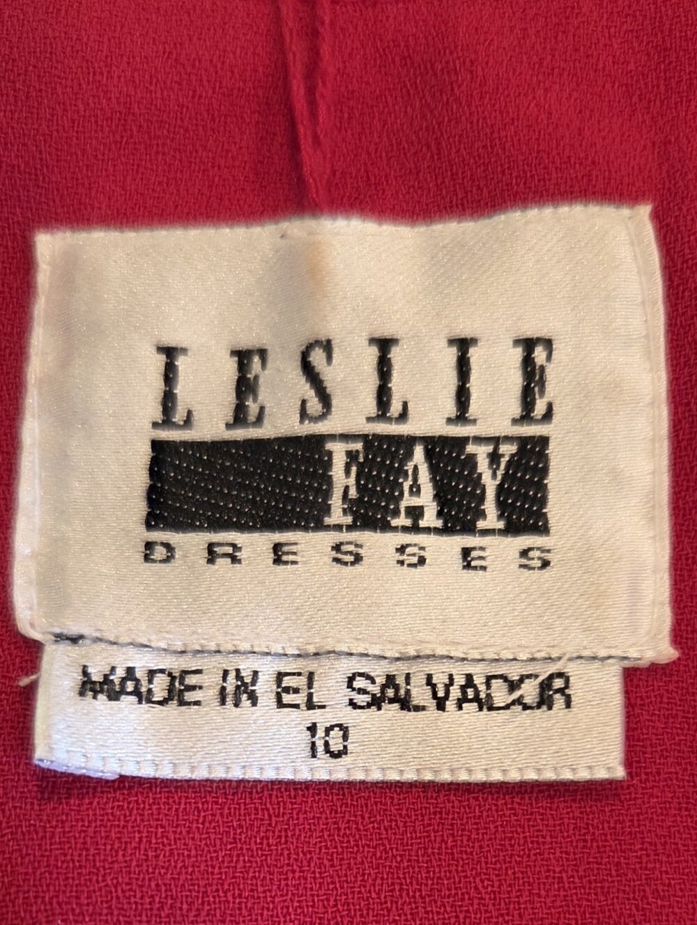 Vintage Leslie Faye Red Two-Piece Dress & Jacket Set - Picture 6 of 7